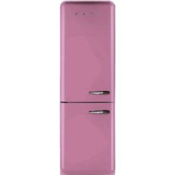 Smeg FAB32LNP 60cm 'Retro Style' Fridge Freezer in Pink with Left Hand Hinge
